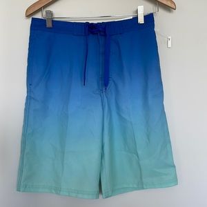 O’Rageous Blue Ombre Swim Trunks Sz L NWT
